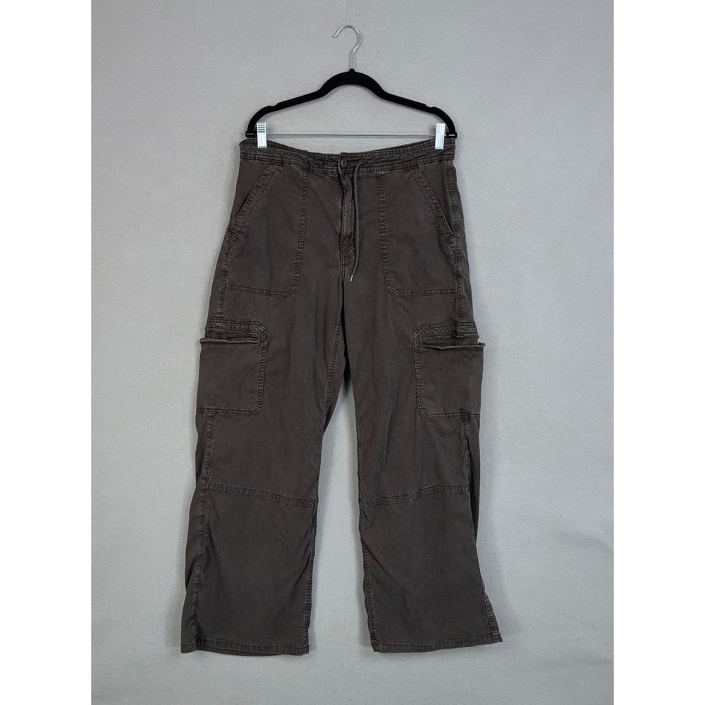 American Eagle Cargo Pants Womena 14 Gray Baggy Wide Leg Utility Y2K Gorpcore